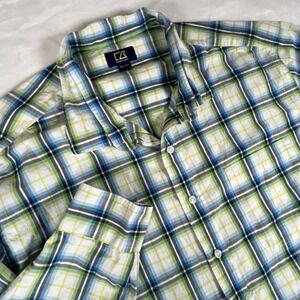 Cutter & Buck Shirt Mens 3XB Multi Color Plaid Long Sleeve Button Down